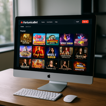 FortunicaBet - Desktop Platform Interface - Overzichtelijk Design